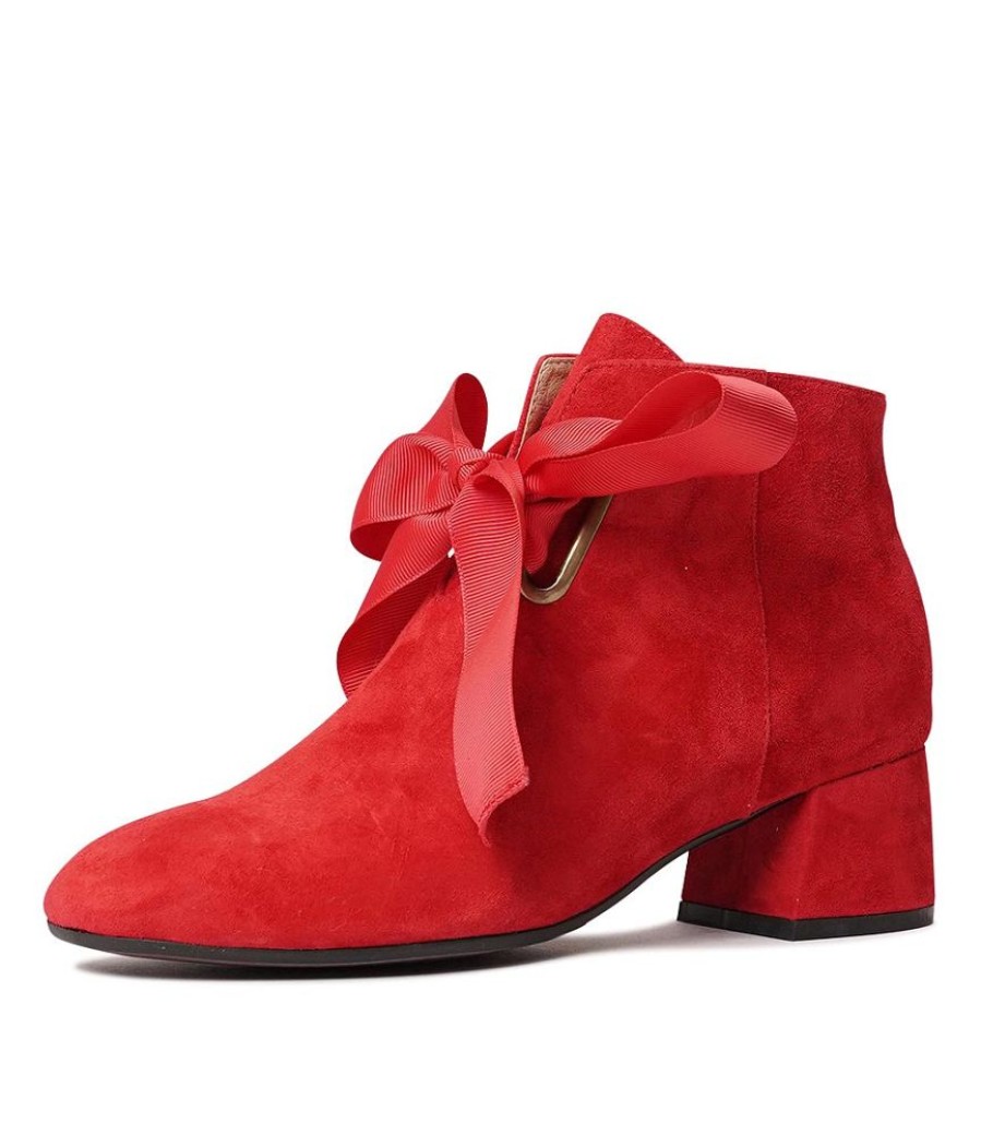 Boots Django & Juliette | Corla Red Suede