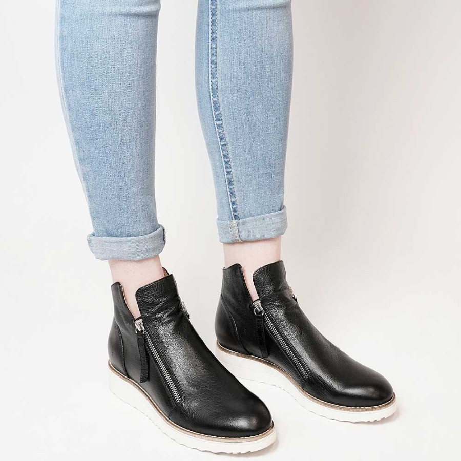 Boots Top End | Ohmy Black Leather Ankle Boots