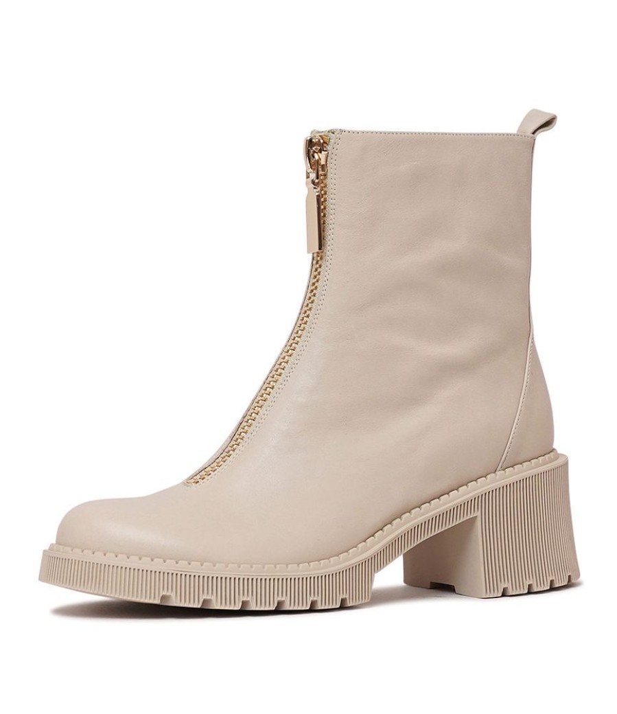 Boots Django & Juliette | Zosia Almond Leather Ankle Boots