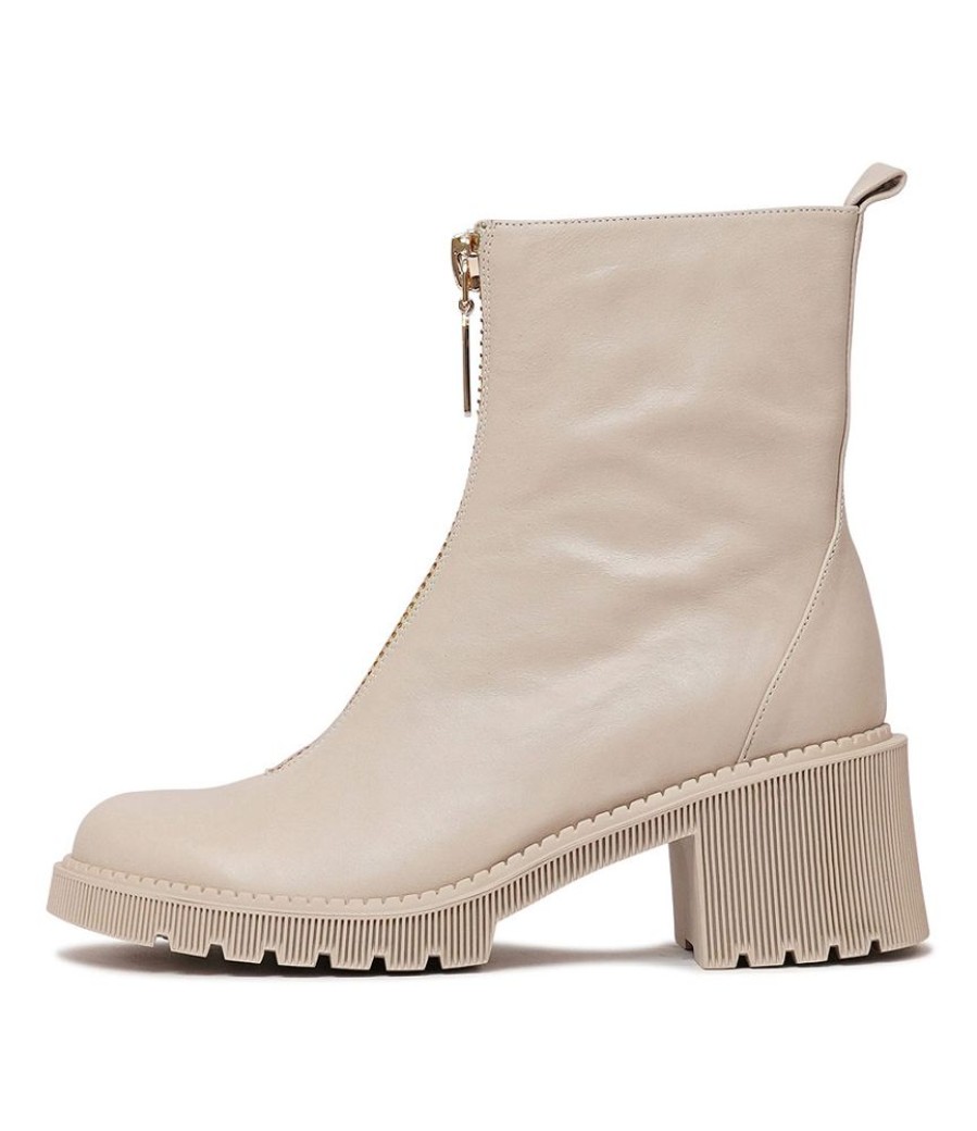 Boots Django & Juliette | Zosia Almond Leather Ankle Boots