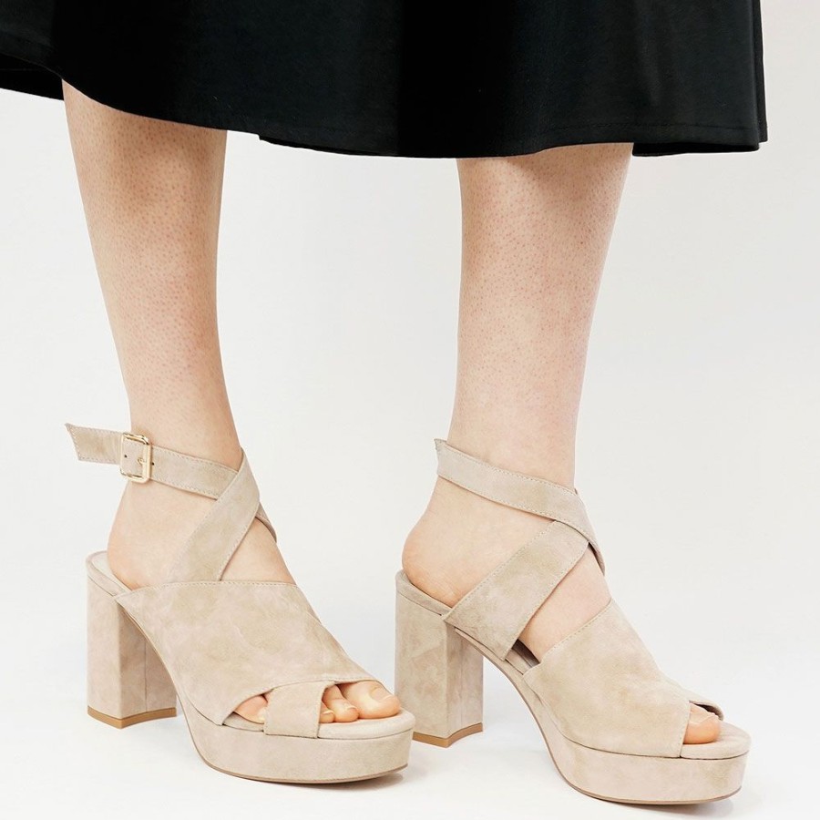 Heels Django & Juliette | Ojulie Latte Suede