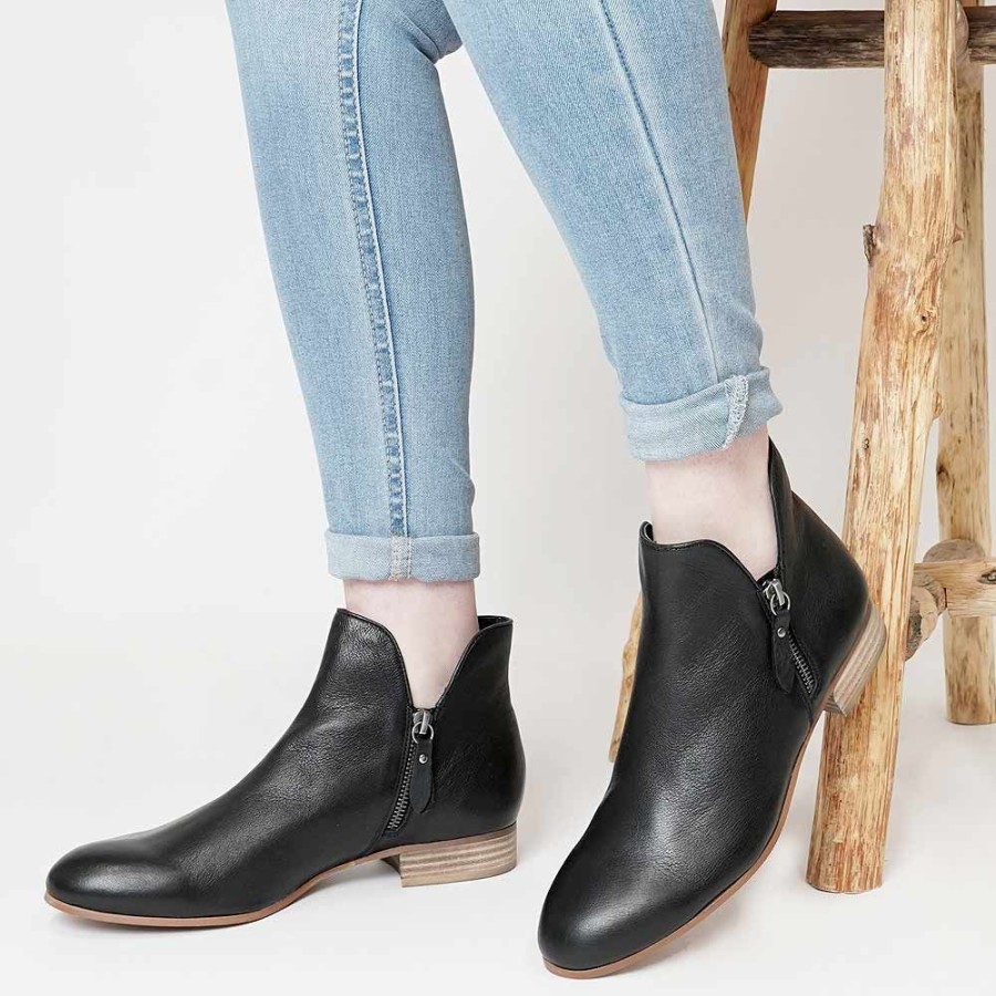 Boots Django & Juliette | Faye Black/ Natural Heel