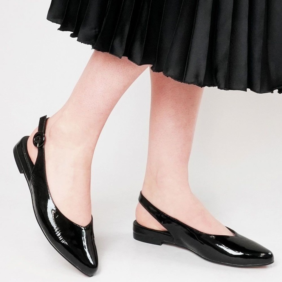 Flats Top End | Fairy Black Patent