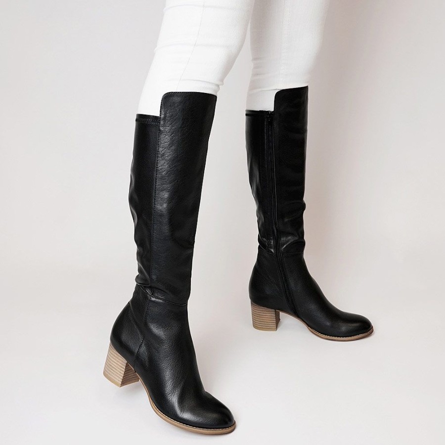 Boots Django & Juliette | Setley Black/ Natural Heel