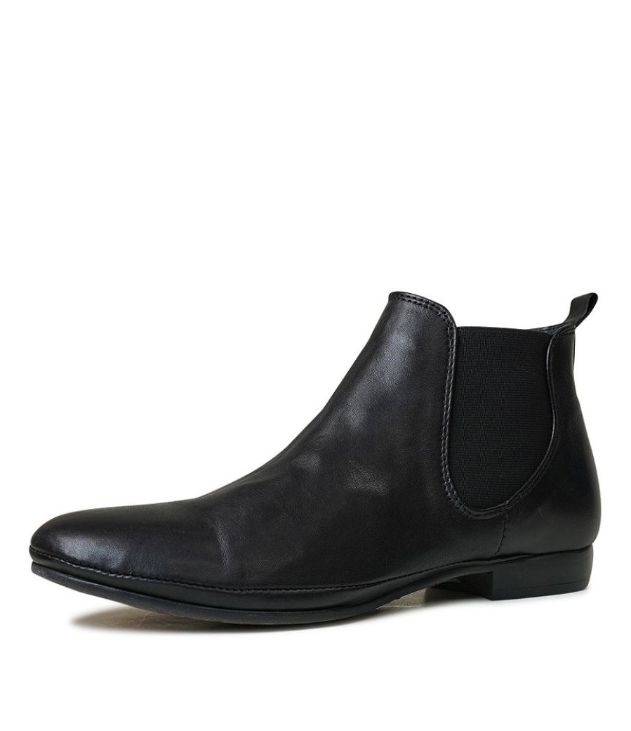 Boots EOS Shoes | Nila Black Leather Ankle Boots