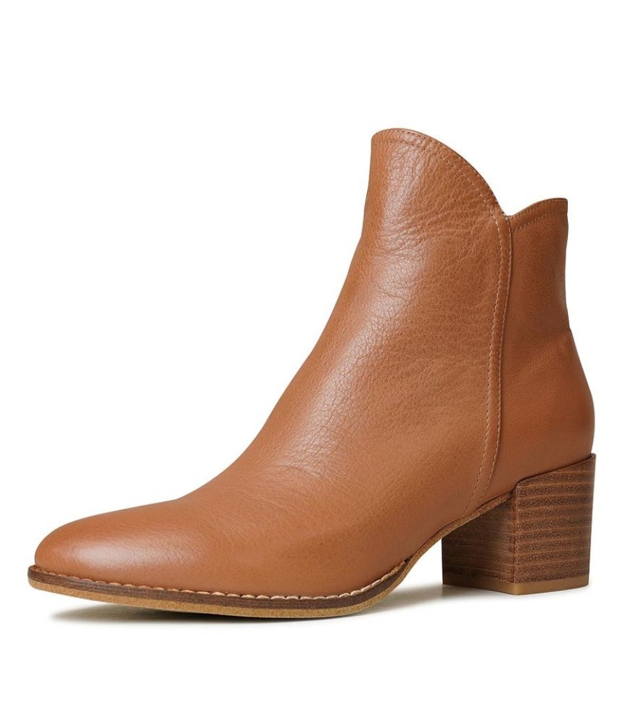 Boots Django & Juliette | Mockas Dark Tan Leather Ankle Boots