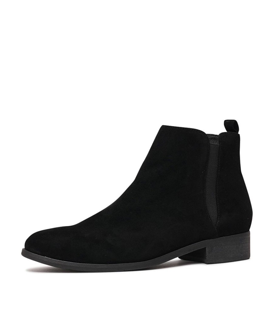 Boots Django & Juliette | Inflict Black/Black Suede Ankle Boots