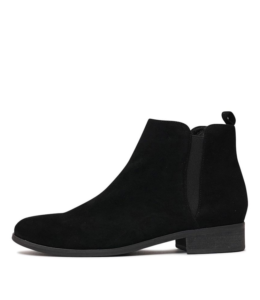 Boots Django & Juliette | Inflict Black/Black Suede Ankle Boots