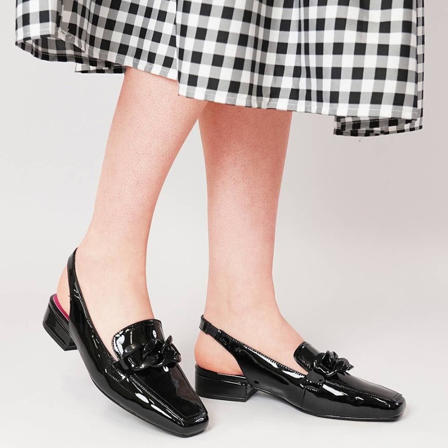 Flats Bresley | Randal Black Patent Leather Loafers