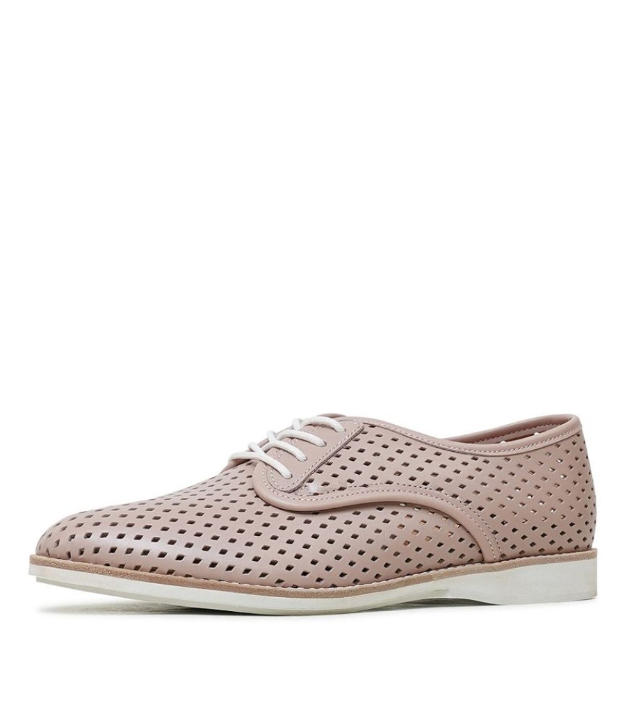 Flats Rollie | Derby Punch Chalk Pink