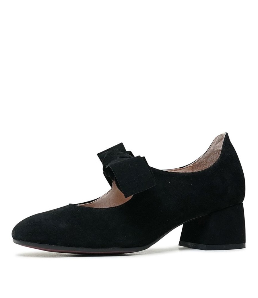 Heels Django & Juliette | Chiara Black Suede Heels