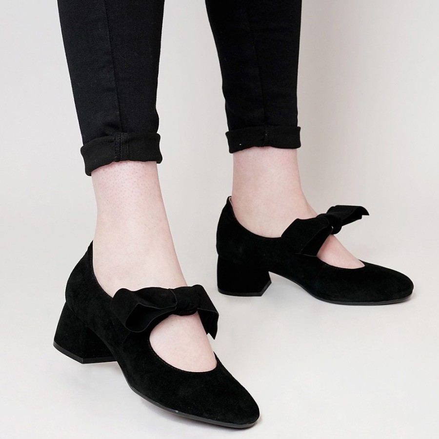 Heels Django & Juliette | Chiara Black Suede Heels