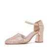 Heels Django & Juliette | Keeka Rose Gold Petrol Leather