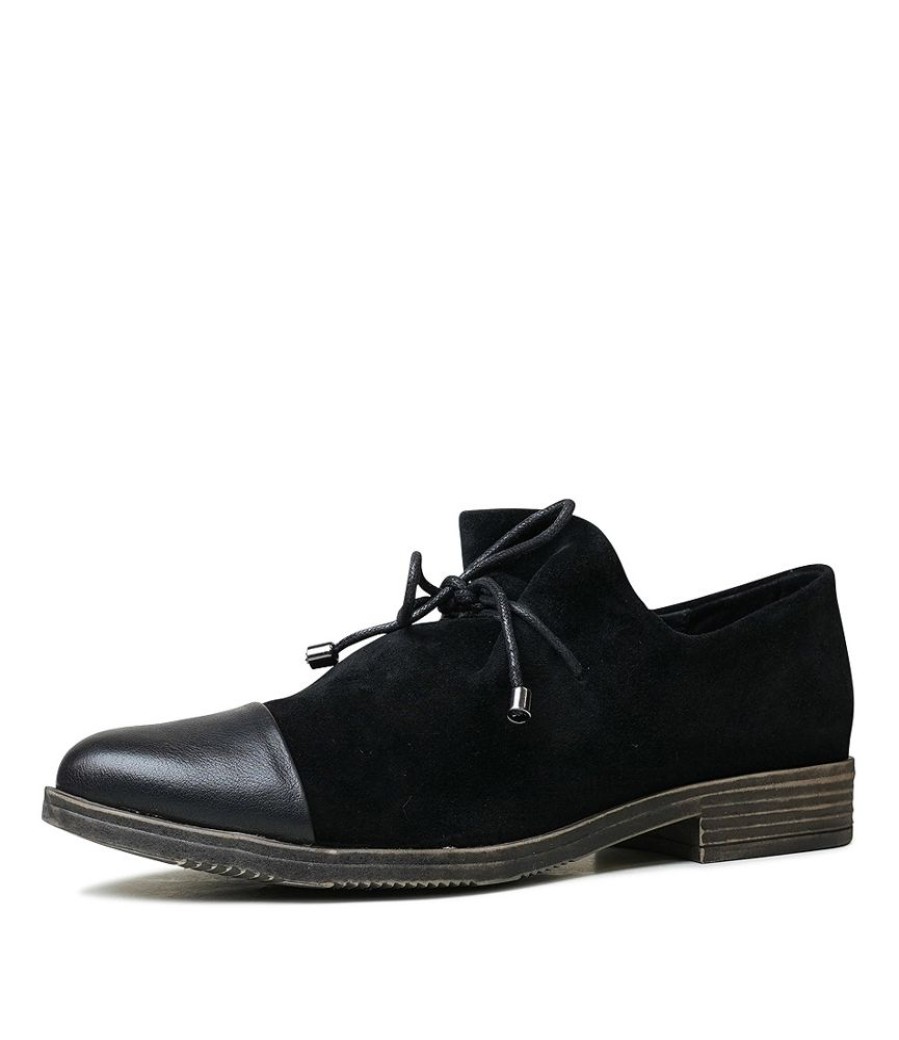 Flats Django & Juliette | Kotty Black Leather/ Black Suede