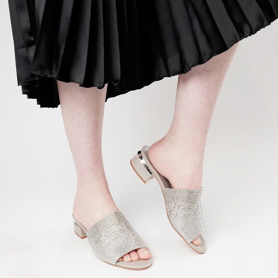 Sandals Django & Juliette | Tamarin Light Pewter Shimmer