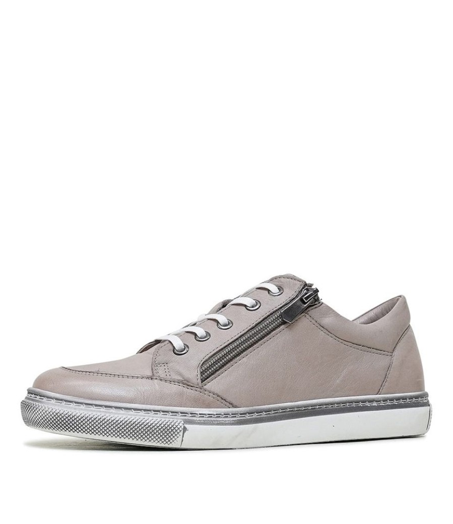 Flats Sala | Ronnie Taupe Leather Sneakers