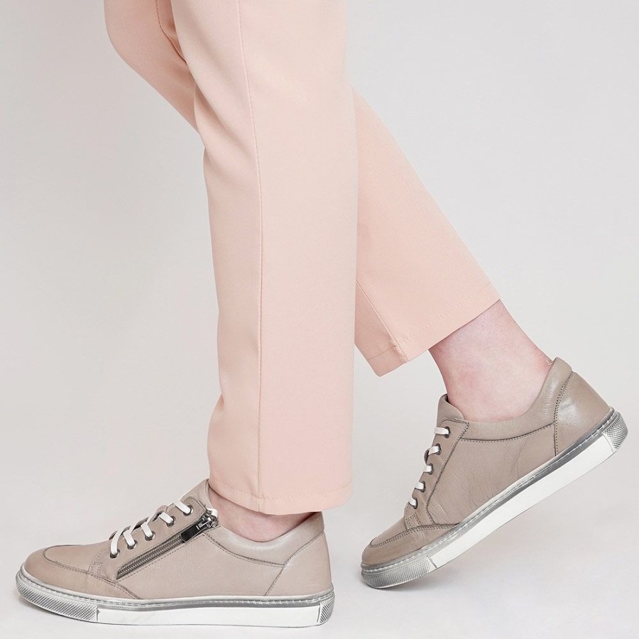 Flats Sala | Ronnie Taupe Leather Sneakers