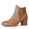 Boots Django & Juliette | Sadore Tan Leather Ankle Boots