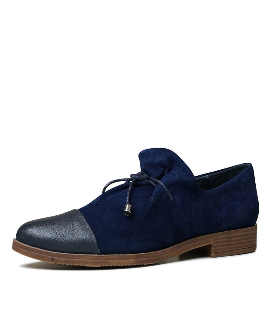 Flats Django & Juliette | Kotty Navy Leather/ Navy Suede