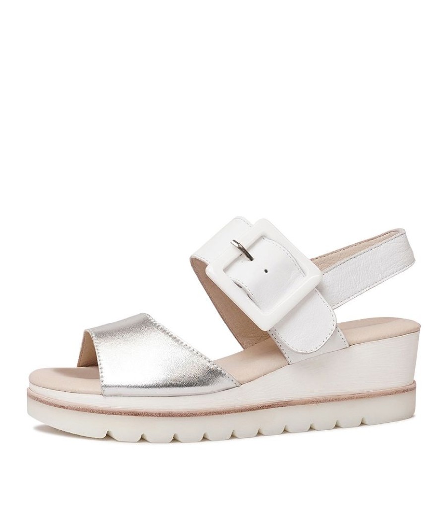 Sandals Django & Juliette | Wacie Silver/ White