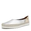 Flats Verbenas | Noelia Silver Leather Slip Ons