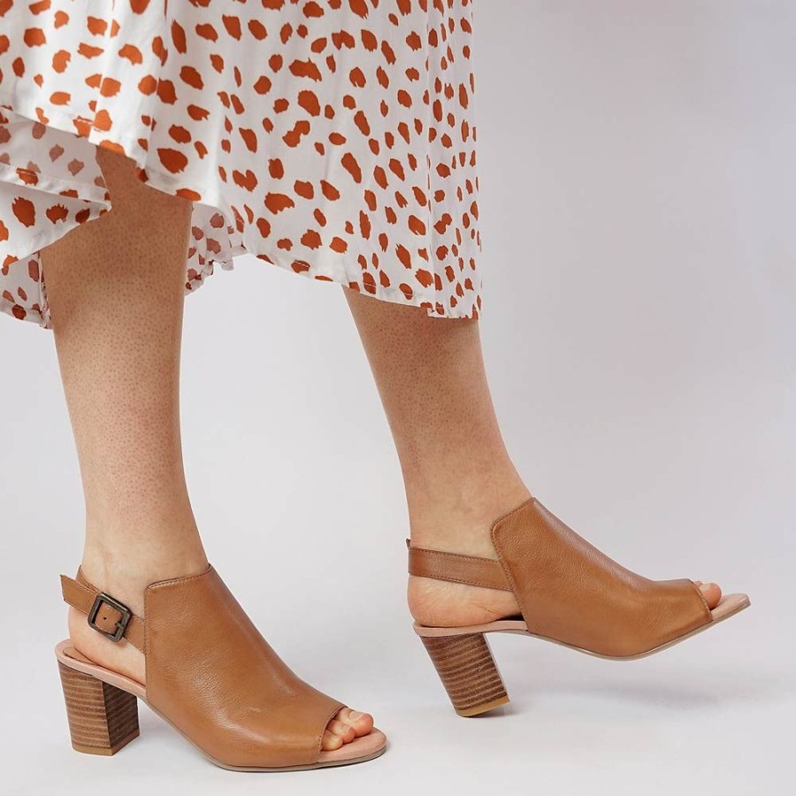 Heels Django & Juliette | Sauda Tan Leather Heels