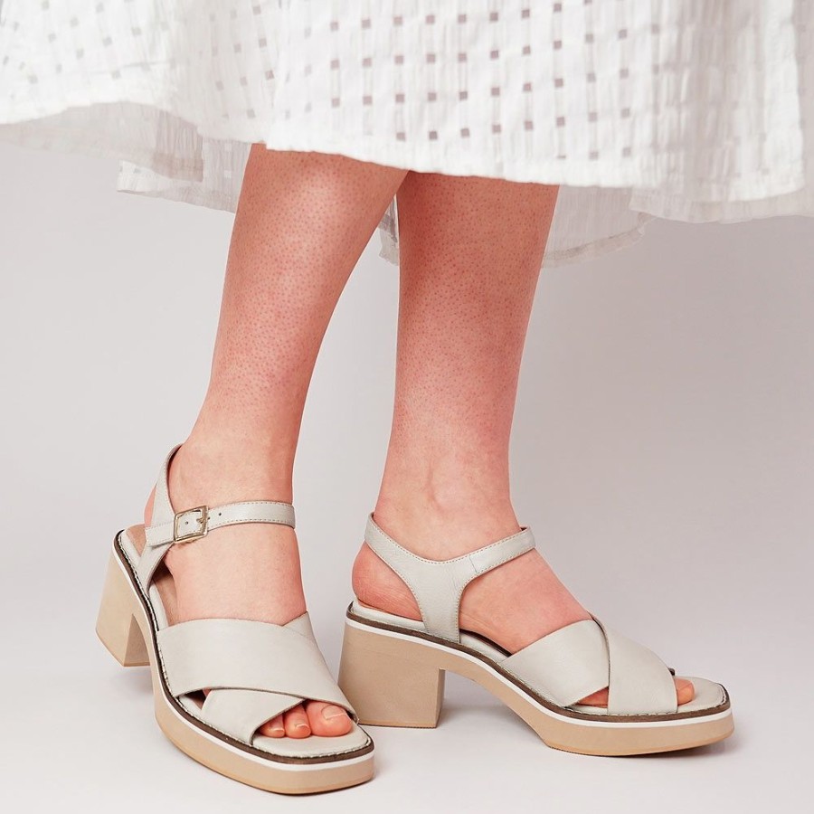 Sandals Django & Juliette | Jemi Almond Leather Heels