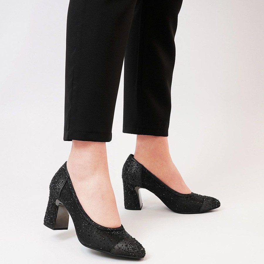 Heels Django & Juliette | Kenedi Black Shimmer