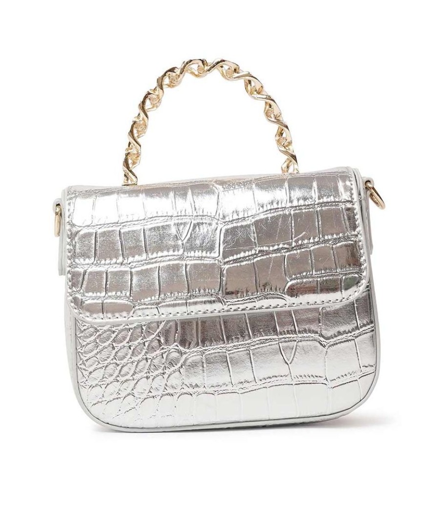 Accessories Billini | Allaiah Metallic Silver Croc