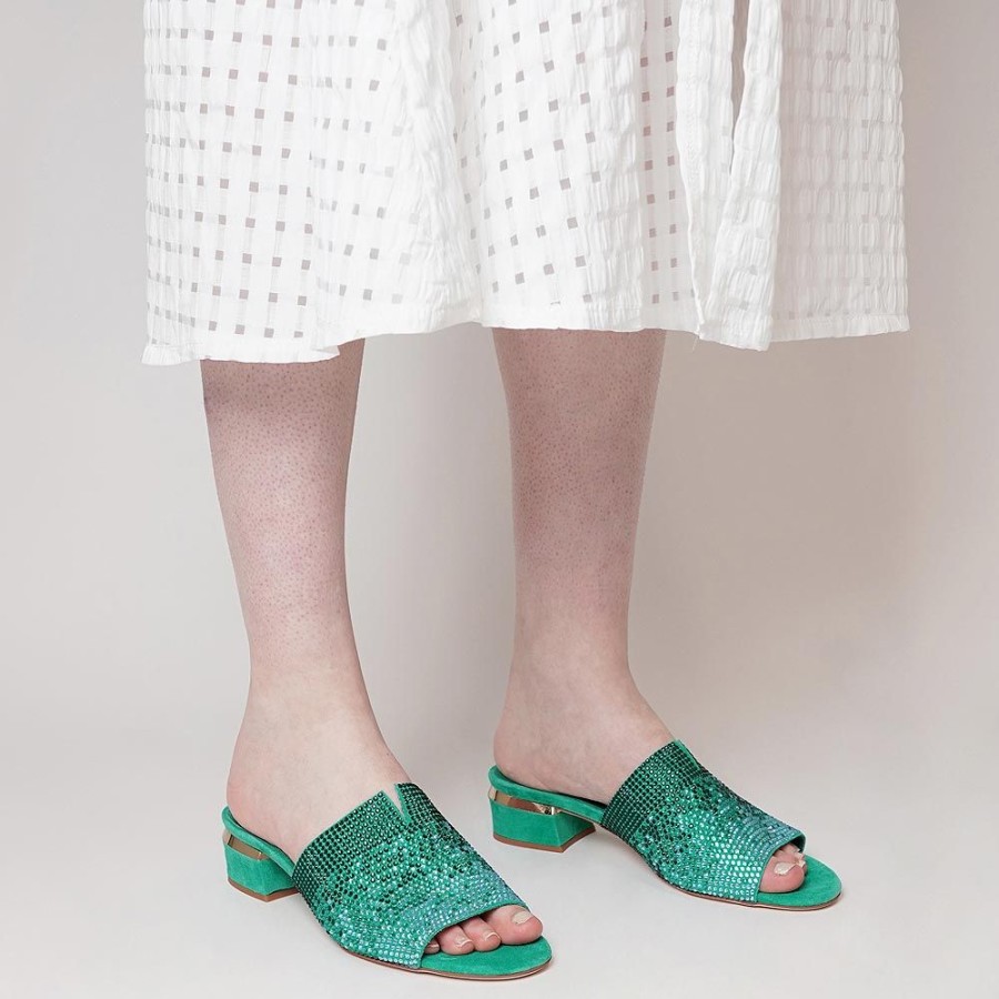 Flats Django & Juliette | Tamarin Emerald Multi Slides