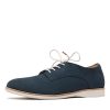 Flats Rollie | Derby - Navy Nubuck