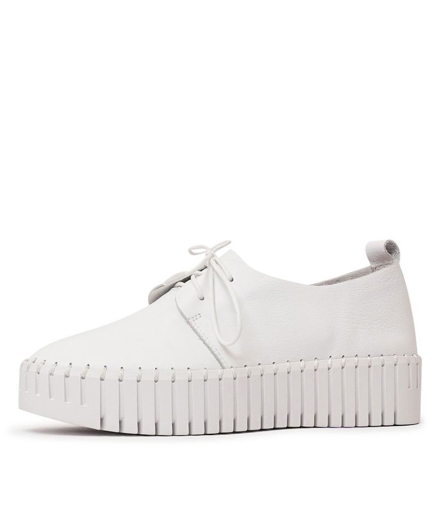 Flats Django & Juliette | Brenda White Leather Sneakers