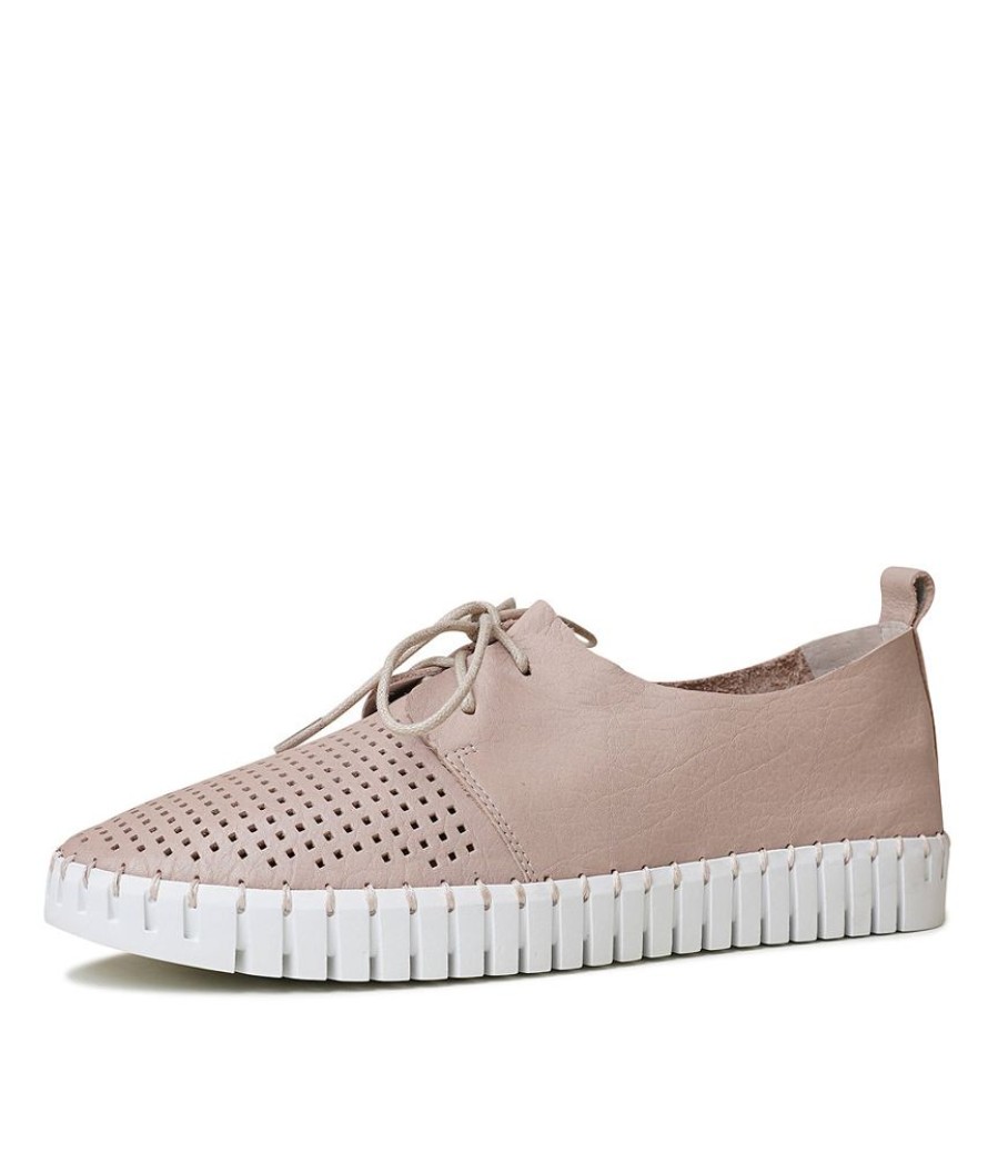 Flats Django & Juliette | Huston Rose Leather Sneakers