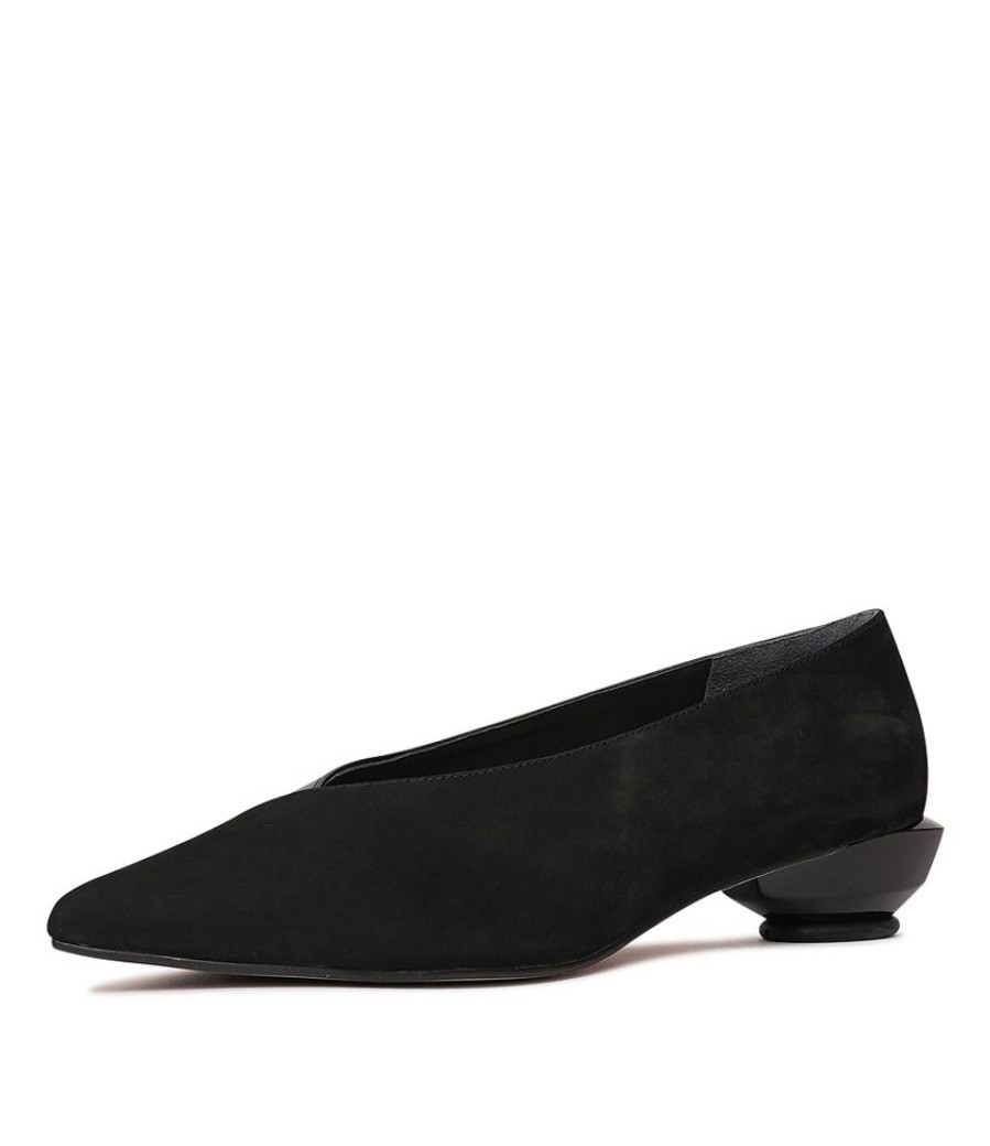 Flats Chrissie | Rachel Black Nubuck/ Black Leather