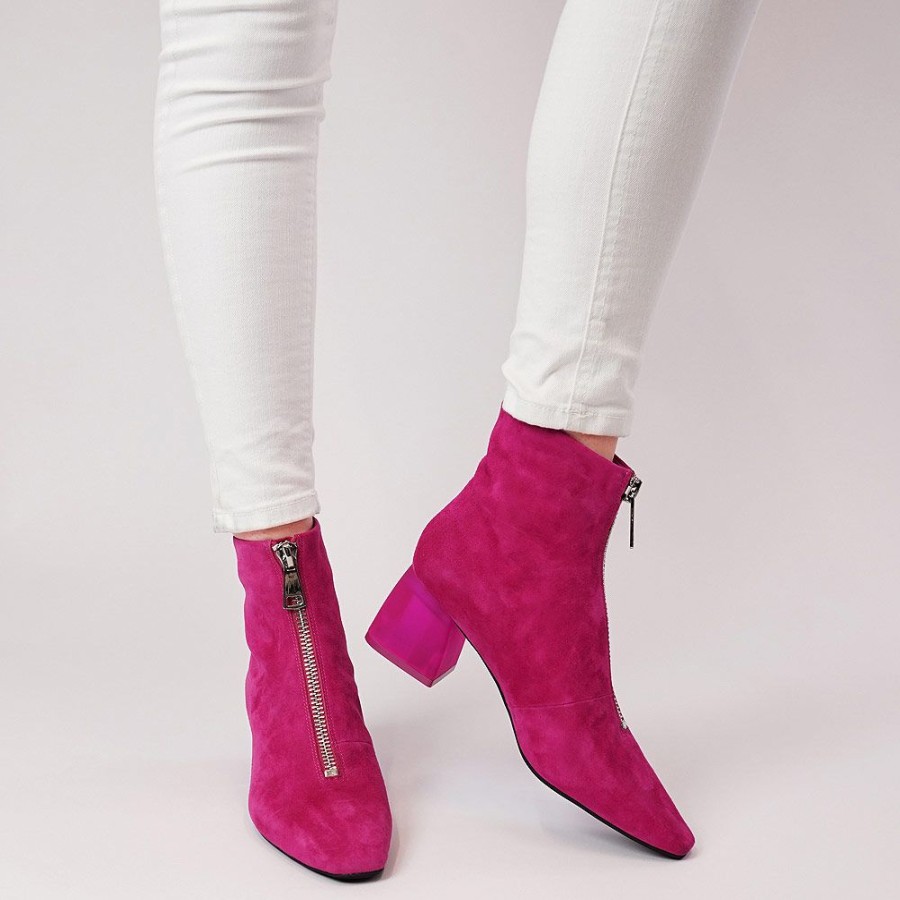 Boots Django & Juliette | Molano Dark Fuchsia Suede