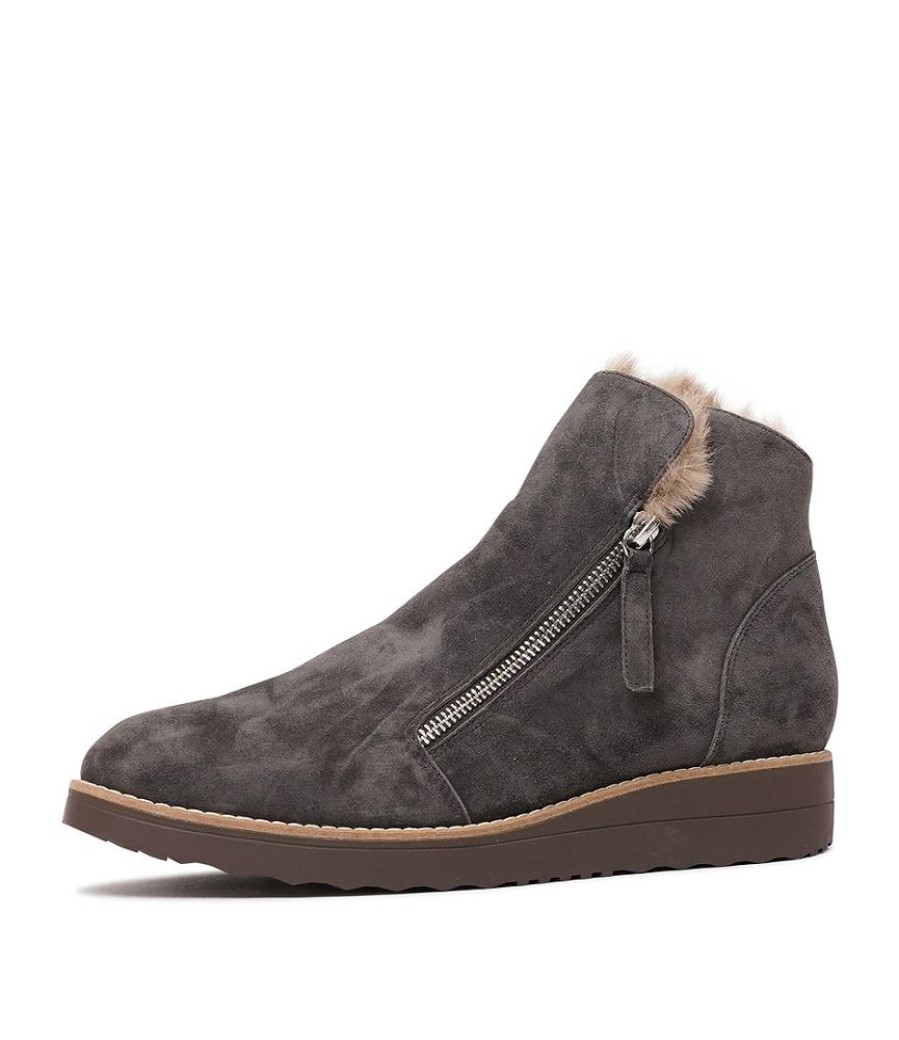 Boots Top End | Opal Cocoa Suede Ankle Boots