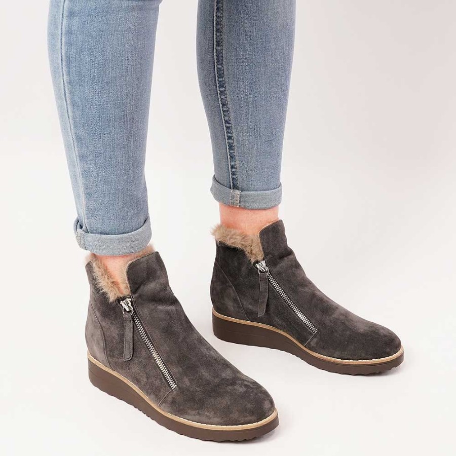 Boots Top End | Opal Cocoa Suede Ankle Boots