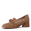 Flats Django & Juliette | Nomass Light Choc Suede Loafers