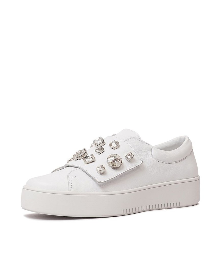 Flats Django & Juliette | Lunit White / Silver Jewels