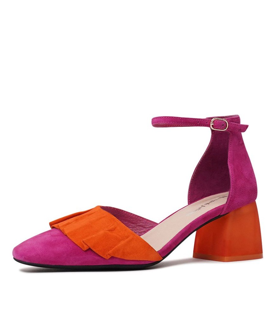 Heels Django & Juliette | Makiko Dark Fuchsia Suede