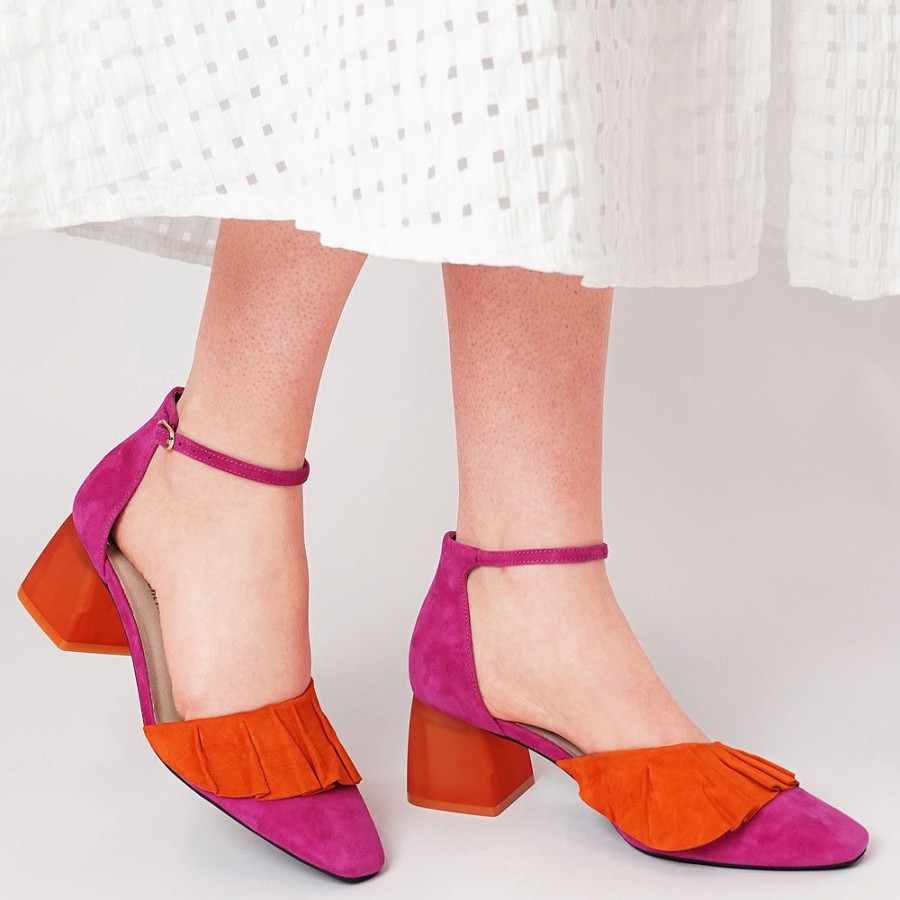 Heels Django & Juliette | Makiko Dark Fuchsia Suede