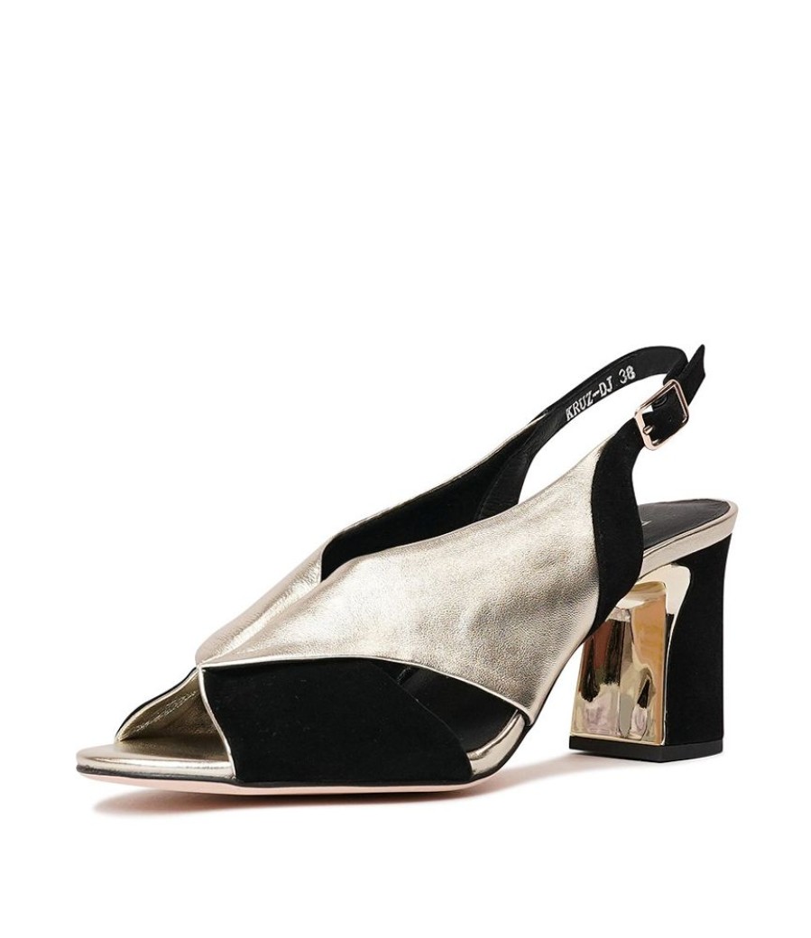 Heels Django & Juliette | Kruz Black / Pale Gold