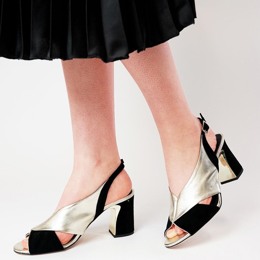 Heels Django & Juliette | Kruz Black / Pale Gold