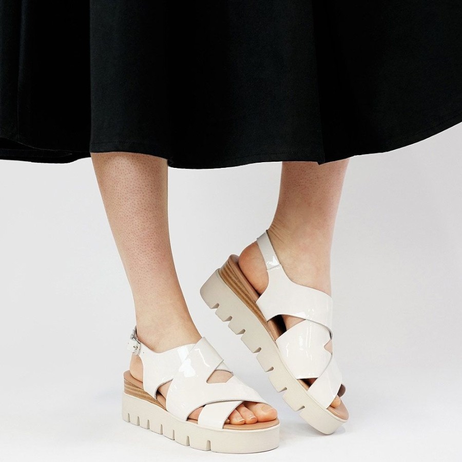 Sandals Django & Juliette | Riku Ivory Patent