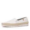 Flats Verbenas | Nuria White Leather Slip Ons