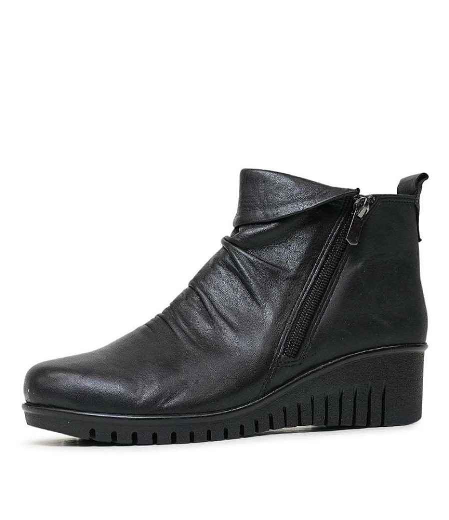 Boots Sala | Forest Black Leather Ankle Boots