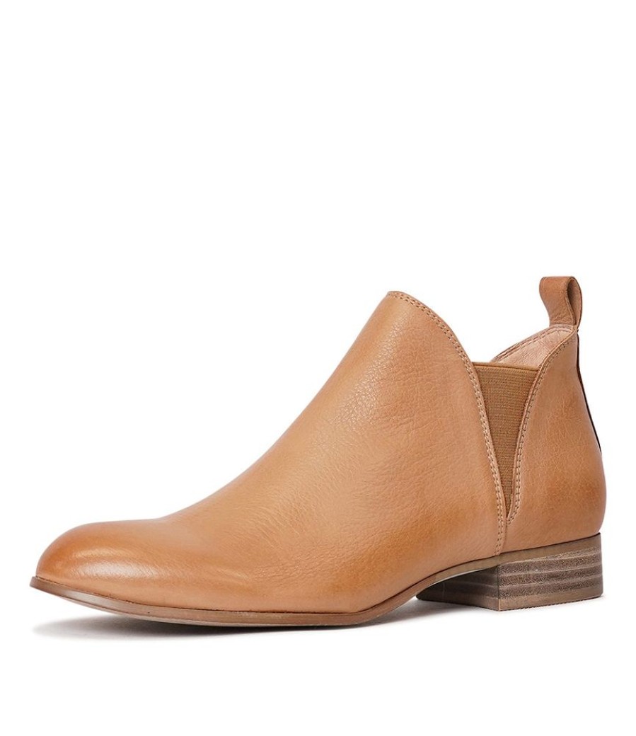 Boots Django & Juliette | Foe Dark Tan Leather Ankle Boots