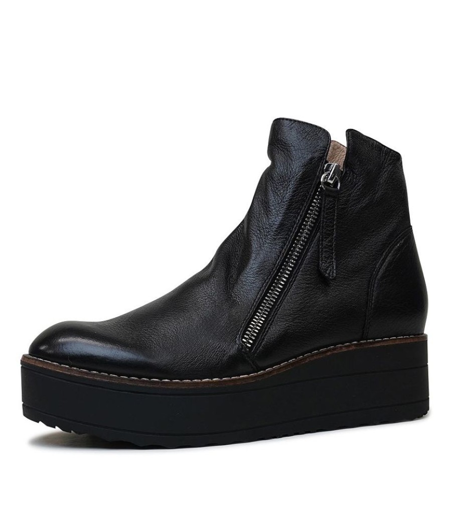 Boots Top End | Nene Black/ Black Leather Ankle Boots