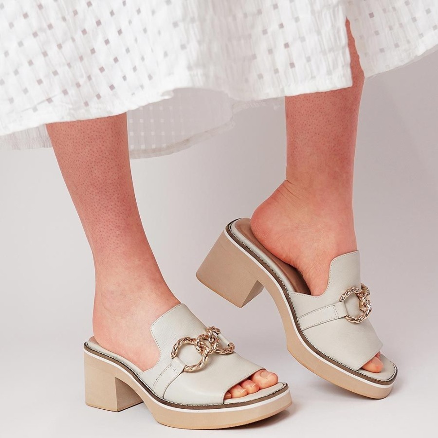 Heels Django & Juliette | Jamms Almond Leather Heels