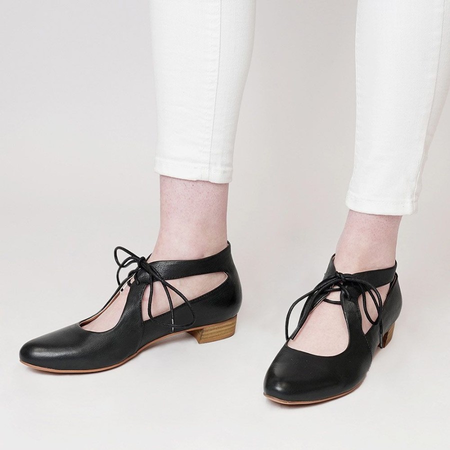 Flats Django & Juliette | Ewing Black Leather Flats